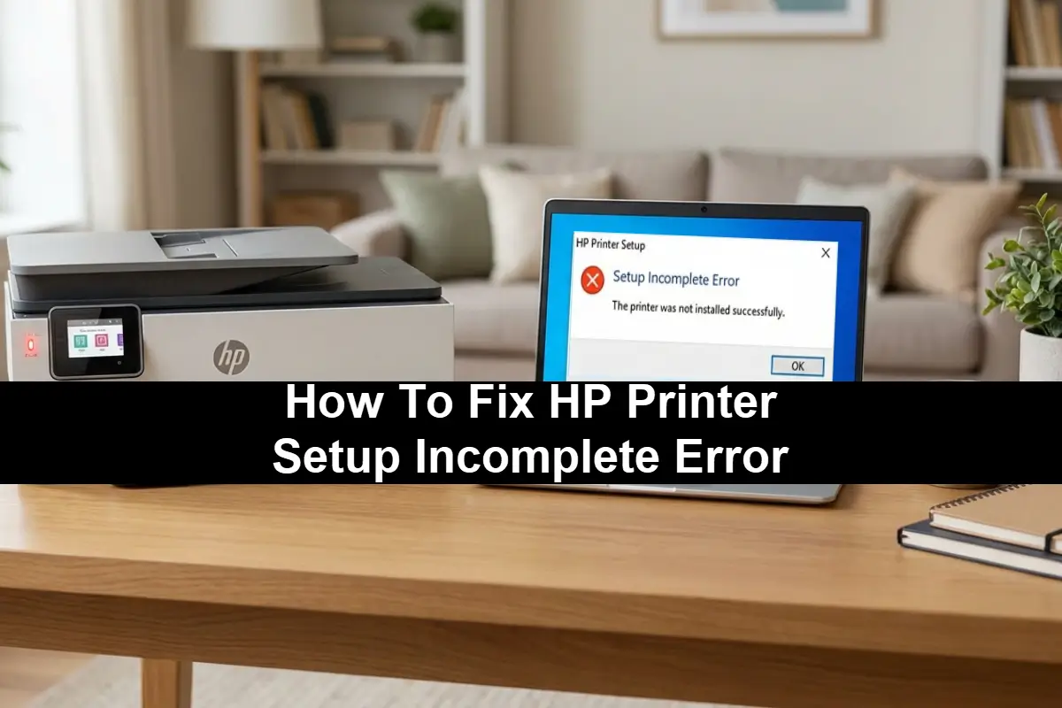 Fix That HP Printer Setup Incomplete Error Right Now!